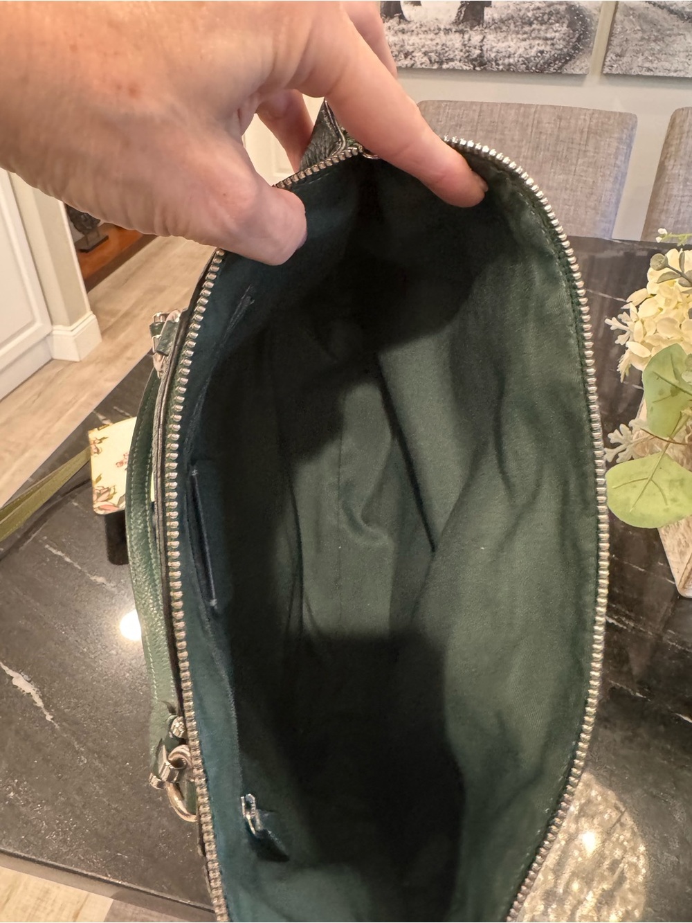 🍃COACH Prairie Satchel Pebble Leather Forest Green Crossbody Bag Style 79997 - Picture 6 of 16